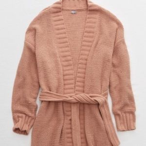 Aerie Chenille Belted Cardigan 